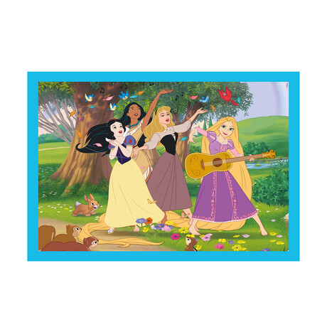 Clementoni Παιδικό Παζλ 4 in 1 Super Color Disney Princess 12-16-20-24 τμχ