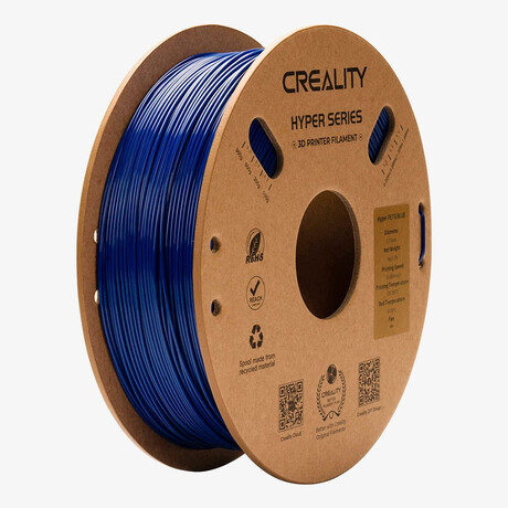 Creality Hyper-Petg Blue 3d Printer Filament, Fast Print, Chemical Sunlight Resist. 1kg 1.77