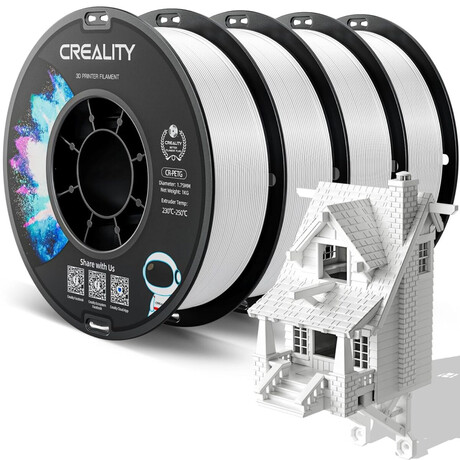 Creality cr-Petg Value Pack 4kg - 4x White 3d Printer Filament no Reel