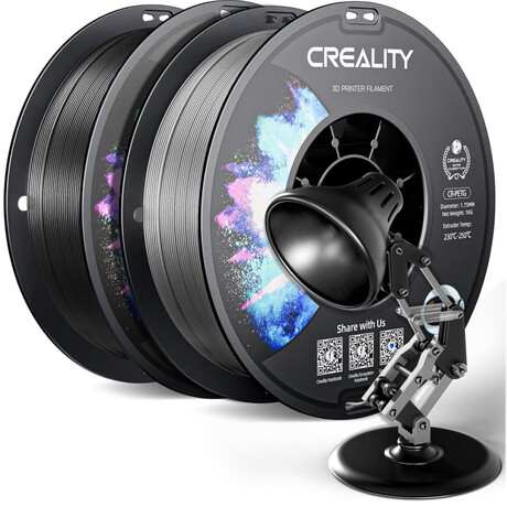 Creality cr-Petg Value Pack 2kg - Black & Gray 3d Printer Filament (Black+grey)