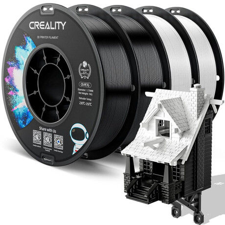 Creality cr-Petg Value Pack 4kg - 2x Black & 2x White 3d Printer Filament no Reel