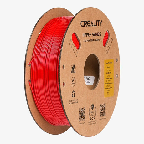 Creality Hyper-Petg red 3d Printer Filament, Fast Print, Chemical Sunlight Resist. 1kg 1.78