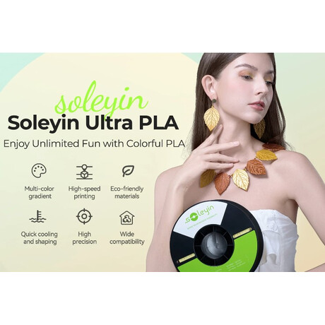 Creality Soleyin Ultra pla Grass Green (Greenery) 3d Printer Filament  1 kg Spool,1.75 mm