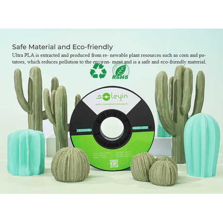 Creality Soleyin Ultra pla Matte Gray (Matte Grey) 3d Printer Filament  1 kg Spool,1.75 mm
