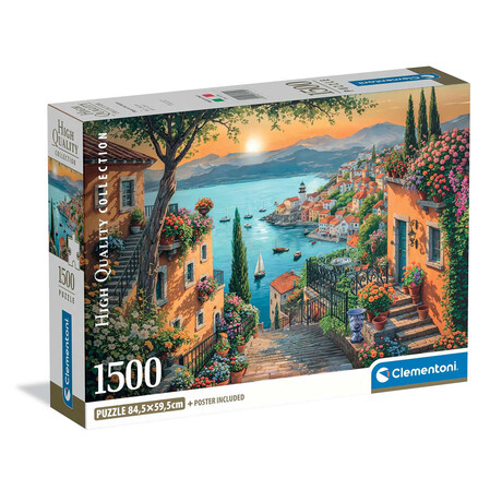Clementoni Παζλ High Quality Collection Ο Δρόμος προς το Λιμάνι 1500 τμχ - Compact Box