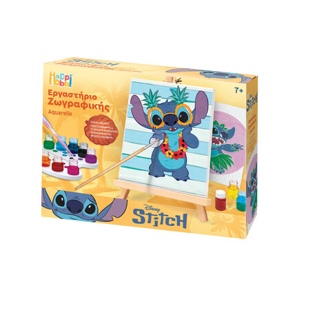 HappiHobbi Εργαστήριο Ζωγραφικής Disney Stitch Χρώματα Ακουαρέλας Για 7+ Χρονών