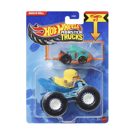Mattel hot Wheels: Monster Trucks - Duck n' Roll 2 Pack Vehicles (Jcg36)