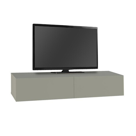 Έπιπλο Τηλεόρασης Επιτοίχιο Francy Megapap Χρώμα ash Green 135x31,7x25εκ.