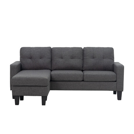 LIANA S DARK GREY ΥΦΑΣΜΑ ΓΩΝΙΑ 185Χ126X84εκ.