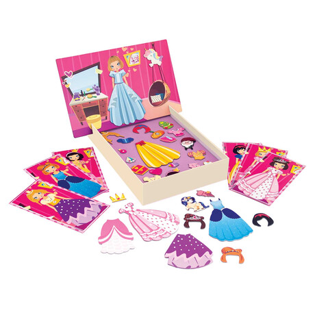 HappiHobbi Πριγκίπισσες Dress Up 34 Εκπαιδευτικοί Χάρτινοι Μαγνήτες Για 3+ Χρονών