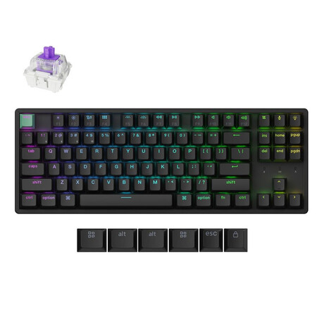 Keychron k8 he (K8h-j1) Shine-Through Wireless Magnetic Hall Effect rgb Keyboard 80% us Layout