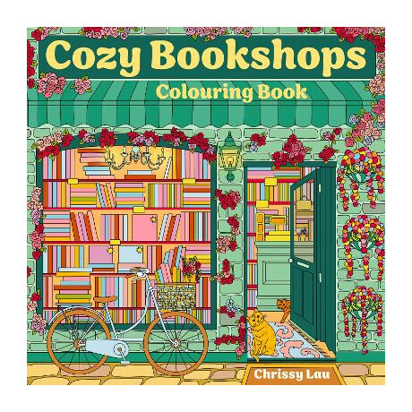 Cozy Bookshops: Colouring Book