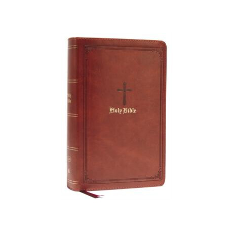 Kjv Holy Bible: Large Print Single-Column With 43,000 end-of-Verse Cross References, Brown Leathersoft, Personal Size, red Letter, Comfort Print: King James Version