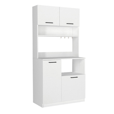 Έπιπλο Κουζίνας Tuco 2 Megapap Χρώμα Λευκό 90x40x180εκ.