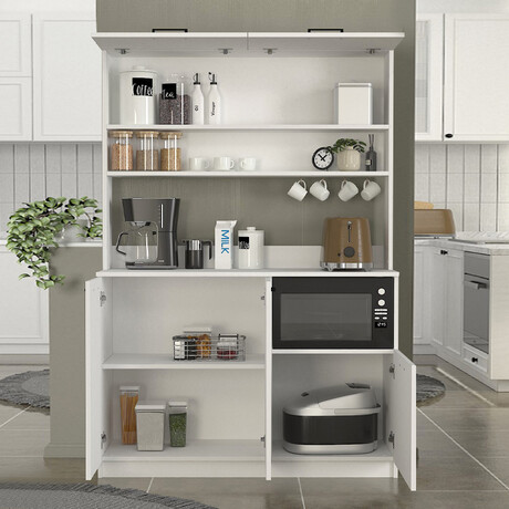 Έπιπλο Κουζίνας Tuco 3 Megapap Χρώμα Λευκό 123,8x40x180εκ.