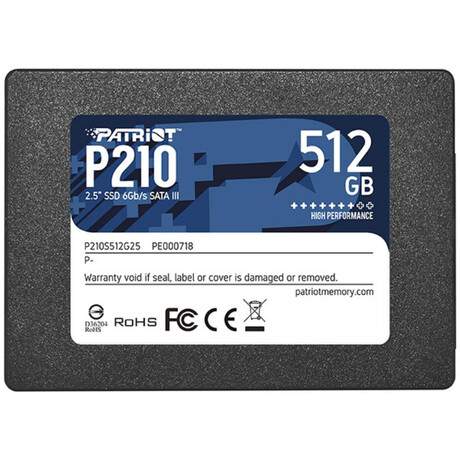 Patriot P210 512 gb Black Sata 6 Gb/s 25" (P210s512g25) (Patrp210s512g25)