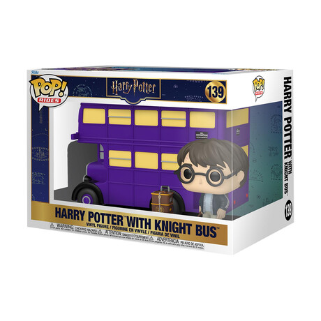 Funko Pop! Ride Super Deluxe: Harry Potter - Harry Potter With Knight bus #139 Vinyl Figure
