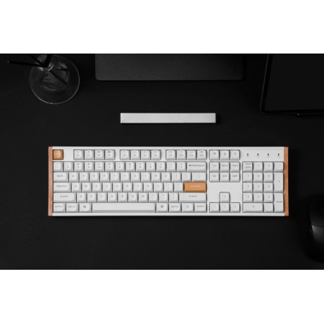 Keychron k10 he (K10h-q1) Special Wood Edition White Wireless Magnetic Hall Effect rgb 100% us