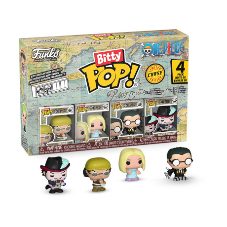 Funko Bitty Pop! 4-Pack: one Piece - Usopp, Kaya, Kuro, Bitty Pop! Chase Vinyl Figures