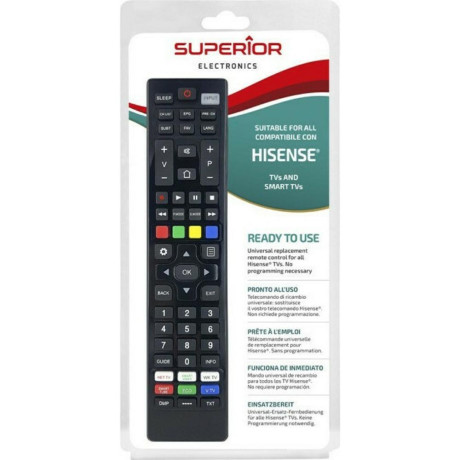 Superior Universal Τηλεχειριστήριο Smart για Τηλεοράσεις Hisense (Suptrb028) (Sprsuptrb028)