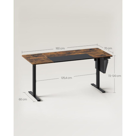 Songmics Μεταλλικό Ηλεκτρικά Ρυθμίζόμενο Γραφείο 160 x 70 x 72-120 cm Ξύλινου Φινιρίσματος Χρώματος Καφέ (Lsd026x01v1) (Snglsd026x01v1) Songmics Μεταλλικό Ηλεκτρικά Ρυθμίζόμενο Γραφείο 160 x 70 x 72-120 cm Ξύλινου Φινιρίσματος Χρώματος Καφέ (Lsd026x01v1) (Snglsd026x01v1)