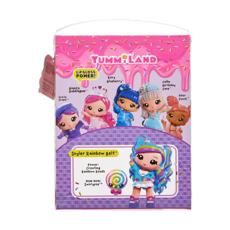 Mga Yummiland: lip Gloss Doll - Skyler Rainbow Belt, With diy lip Gloss kit (121022)