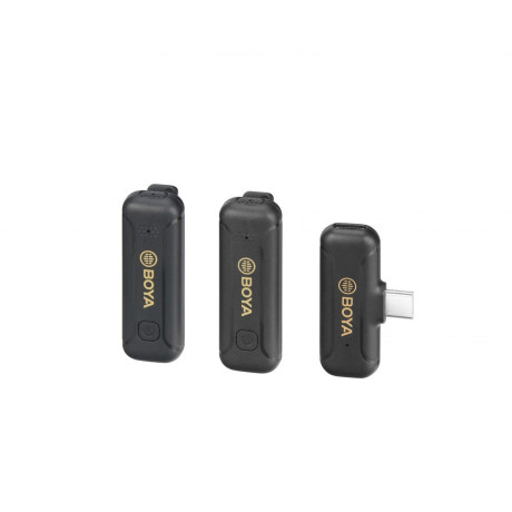Boya by-Wm3t2-d2 2,4ghz Mobile Wireless mic for ios Iphone (2 Transmitters, two Person Vlog)