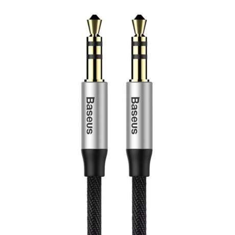 Baseus Yiven Audio Cable Mini Jack 3,5mm Aux, 1m Black+silver (Cam30-Bs1) (Bascam30-Bs1)