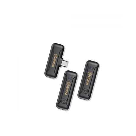 Boya by-Wm3t2-d2 2,4ghz Mobile Wireless mic for ios Iphone (2 Transmitters, two Person Vlog)