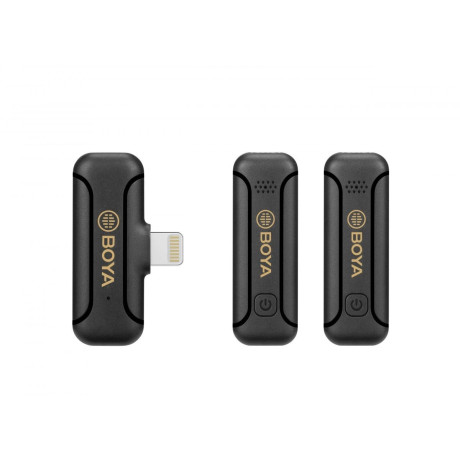 Boya by-Wm3t2-d2 2,4ghz Mobile Wireless mic for ios Iphone (2 Transmitters, two Person Vlog)