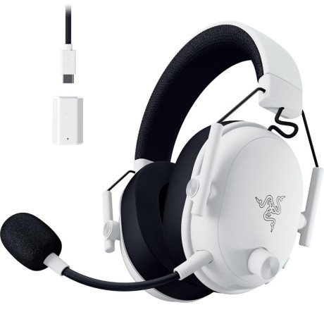 Razer Blackshark v3 White - Wireless Gaming Headset - 70h Battery - 2.4ghz/bt/usb - Pc/ps5/switch