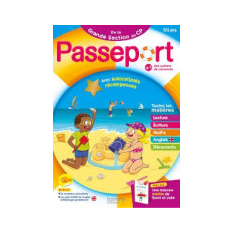 Passeport Maternelle - de la Grande Section au cp (5-6 Ans) Cahier de Vacances 2025