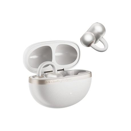 Qcy Crossky c50 White (Ct06) Open ear Earclip, bt 6.0, Ipx5 Waterproof, 35h