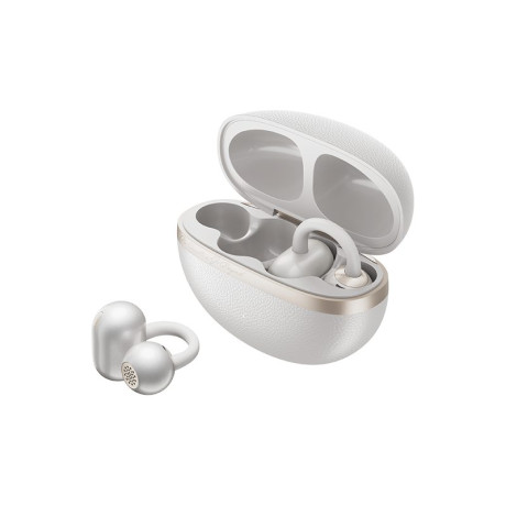 Qcy Crossky c50 White (Ct06) Open ear Earclip, bt 6.0, Ipx5 Waterproof, 35h