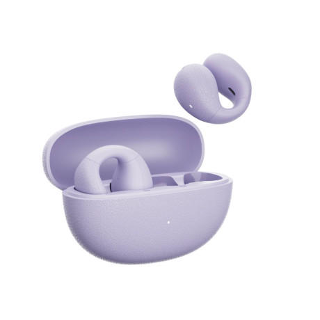 Qcy Crossky c10 Purple Open ear tpu Earclip, Ipx5 Call Noise Reduction bt 5.4 Earbuds 30h