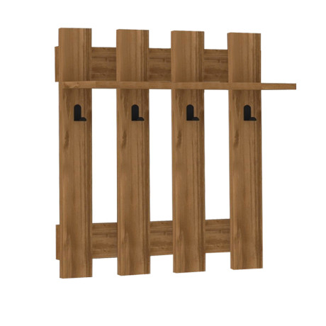 Κρεμάστρα Τοίχου Carina Megapap Χρώμα Καρυδί 70x18x70εκ.