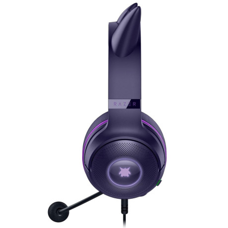 Kraken Kitty v2 Gengar Pokemon ed. – rgb – usb 7.1 Gaming Headset – Purple Ears – Pc / ps5 / switch
