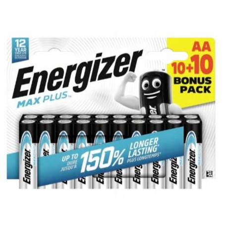 Energizer max Plus Lr6/aa Alkaline Battery (Blister) - 20 pcs (Ene20626)