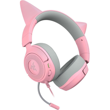 Kraken Kitty v3 x Quartz - Gaming Headset - Kitty Ears - 7.1 Surround - Pc/ps5/xbox/switch 2 - 3.5mm