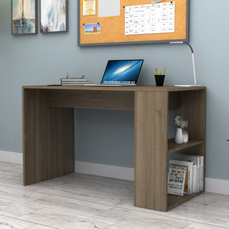 Γραφείο Εργασίας Mikro Megapap Χρώμα Καρυδί 120x60x75εκ.