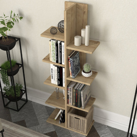 Βιβλιοθήκη Tree Megapap Χρώμα Sapphire oak 45x21,4x121,8εκ. Βιβλιοθήκη Tree Megapap Χρώμα Sapphire oak 45x21,4x121,8εκ.