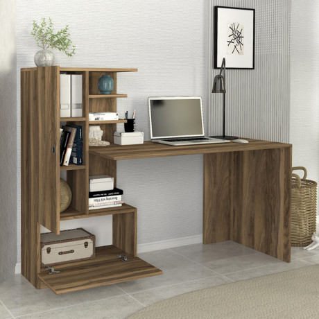 Γραφείο Εργασίας Domingo Megapap Χρώμα Καρυδί 149,5x60x120εκ.