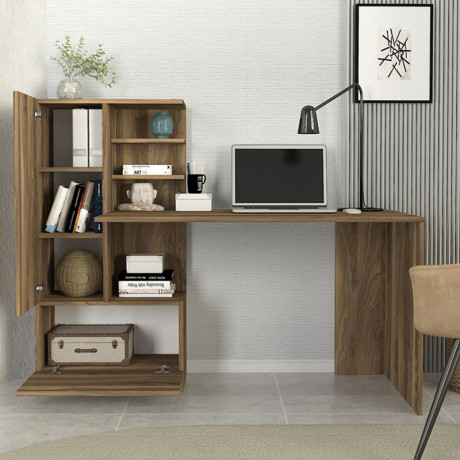 Γραφείο Εργασίας Domingo Megapap Χρώμα Καρυδί 149,5x60x120εκ.