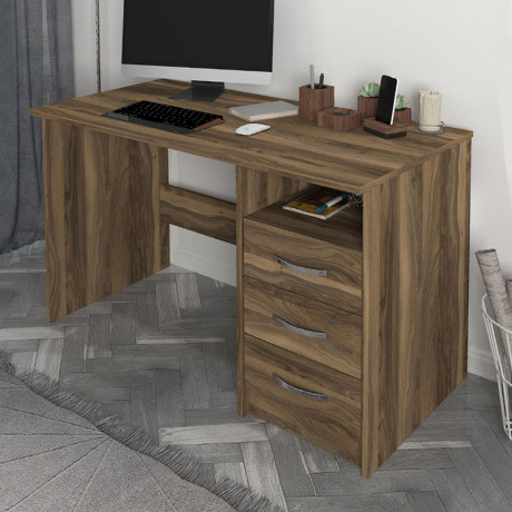 Γραφείο Εργασίας Eldoris Megapap Χρώμα Καρυδί 120x60x75εκ.