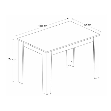 Τραπέζι Darlen Megapap Χρώμα Καρυδί - Μαύρο εφέ Μαρμάρου 110x72x74εκ. Τραπέζι Darlen Megapap Χρώμα Καρυδί - Μαύρο εφέ Μαρμάρου 110x72x74εκ.
