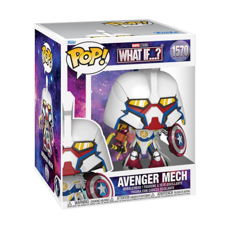 Funko Pop! Super: Marvel What If...? - Avenger Mech #1570 Bobble-Head Vinyl Figure (6") Funko Pop! Super: Marvel What If...? - Avenger Mech #1570 Bobble-Head Vinyl Figure (6")
