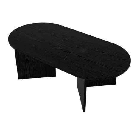 Τραπεζάκι Σαλονιού Cortado Megapap Χρώμα Sencron Black 120x60x39,6εκ.