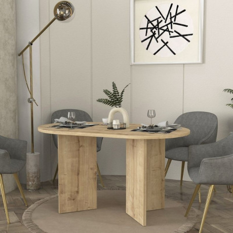 Τραπέζι Cortado Megapap Χρώμα Sapphire oak 138x80x75εκ.