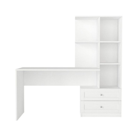 Γραφείο Εργασίας Mantra Megapap Χρώμα Λευκό 150x60x152εκ.