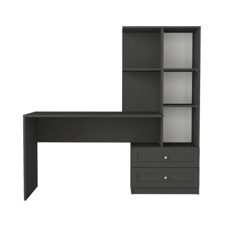 Γραφείο Εργασίας Mantra Megapap Χρώμα Ανθρακί 150x60x152εκ.